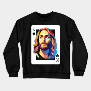 Jesus is King Card Christian Faith Crewneck Sweatshirt